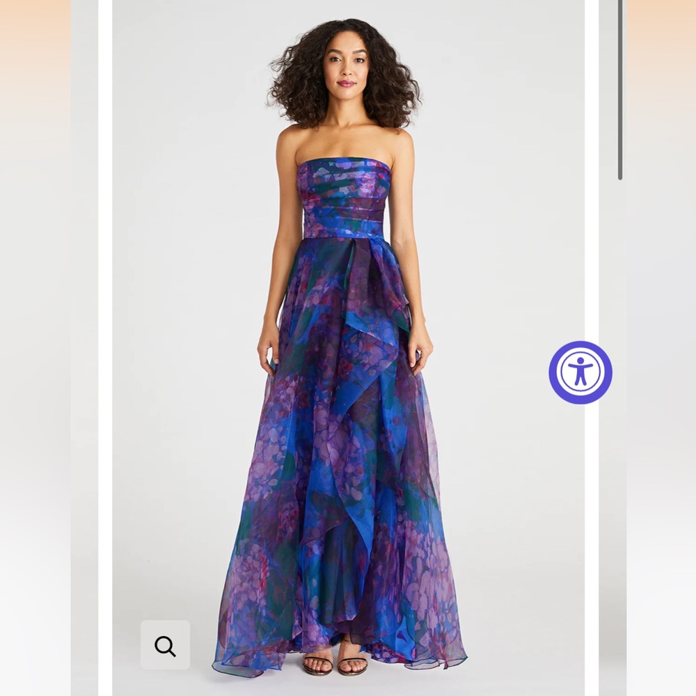 Theia Dorian Strapless Gown